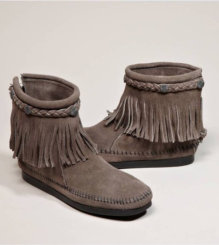 Minnetonka Hi Top Back Zip Boot