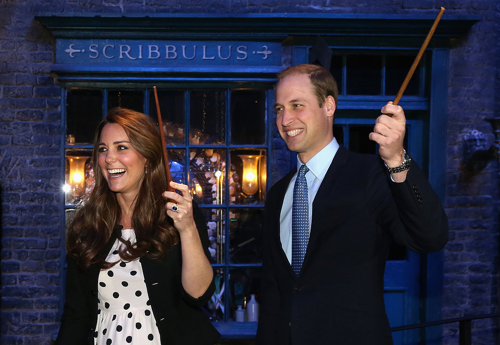 The couple cracked up as they practiced their best wingardium leviosa spells during a 2013 tour of the Harry Potter movie studio.
The couple cracked up as they practiced their best wingardium leviosa spells during a 2013 tour of the Harry Potter movie studio.