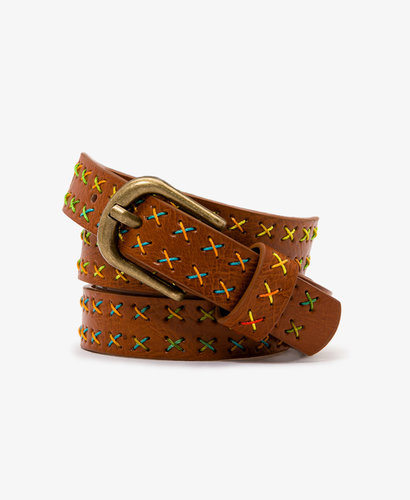 FOREVER 21 Technicolor Cross-Stitch Belt
