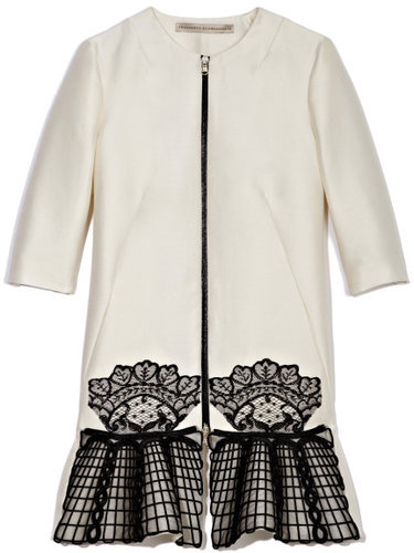 Francesco Scognamiglio Lace Embroidered Car Coat