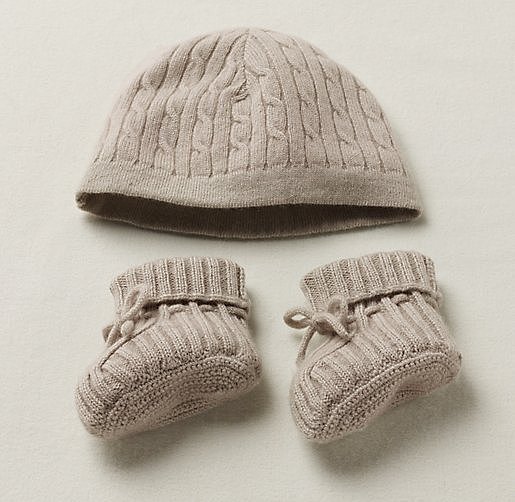 Restoration Hardware Baby & Child Cashmere Hat and Booties
