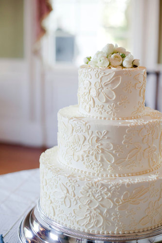 An easy recipe for an elegant cake that's hard to forget? A floral and lace-like pattern that's topped off with white roses.
Photo by Corbin Gurkin Photography via Style Me Pretty
An easy recipe for an elegant cake that's hard to forget? A floral and lace-like pattern that's topped off with white roses.
Photo by Corbin Gurkin Photography via Style Me Pretty