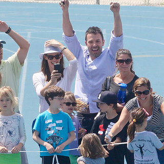 Ben Affleck, Jennifer Garner and Daughters at Track Meet