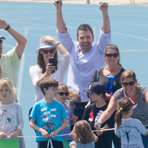 Ben Affleck, Jennifer Garner and Daughters at Track Meet