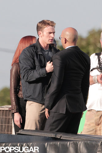 Scarlett Kicks Captain America Filming Into High Gear With Chris Evans Scarlett Kicks Captain America Filming Into High Gear With Chris Evans