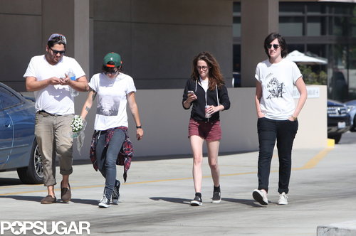 Kristen Surrounds Herself With Friends While Rob Parties in NYC Kristen Surrounds Herself With Friends While Rob Parties in NYC
