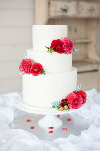 Breathe life into an uncomplicated white cake with bursts of color via bright flowers. It's an easy but oh-so-stylish way to upgrade your celebration.
Photo by Nancy Ray Photography via Style Me Pretty
Breathe life into an uncomplicated white cake with bursts of color via bright flowers. It's an easy but oh-so-stylish way to upgrade your celebration.
Photo by Nancy Ray Photography via Style Me Pretty