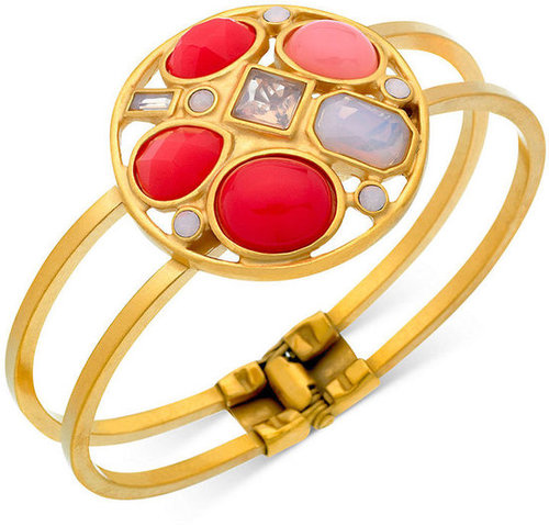 This T Tahari Open-Work Cuff Bracelet ($60) is like a sweet piece of candy (without all the calories).
This T Tahari Open-Work Cuff Bracelet ($60) is like a sweet piece of candy (without all the calories).