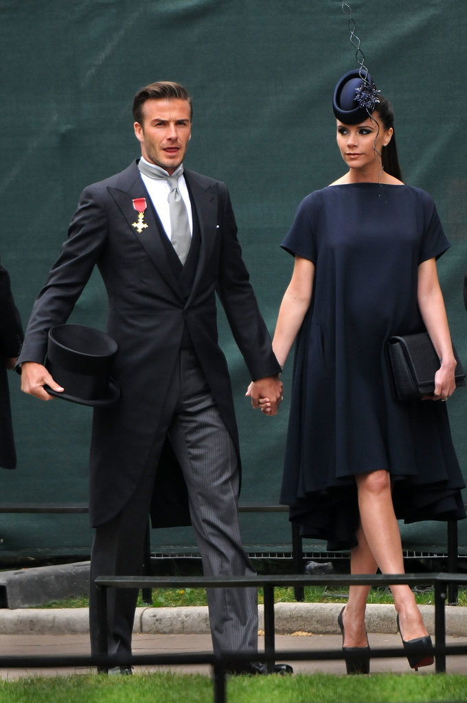 David and Victoria Beckham made an entrance at the April 2011 royal nuptials of Prince William and Kate Middleton in London.
David and Victoria Beckham made an entrance at the April 2011 royal nuptials of Prince William and Kate Middleton in London.