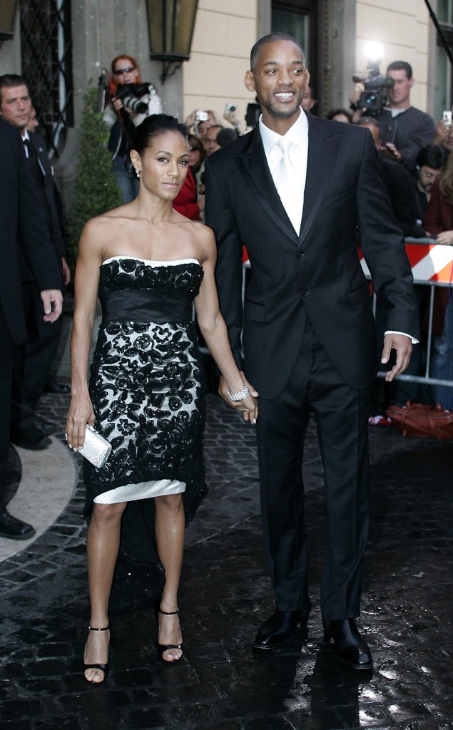 Will Smith and Jada Pinkett Smith held hands in Rome while at Tom Cruise and Katie Holmes's wedding ceremony in November 2006.
Will Smith and Jada Pinkett Smith held hands in Rome while at Tom Cruise and Katie Holmes's wedding ceremony in November 2006.