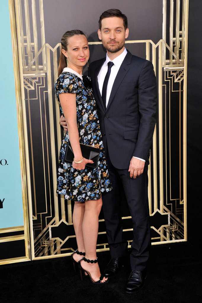 Cute couple Tobey Maguire and Jennifer Meyer both wore Saint Laurent to the premiere of The Great Gatsby.
Cute couple Tobey Maguire and Jennifer Meyer both wore Saint Laurent to the premiere of The Great Gatsby.