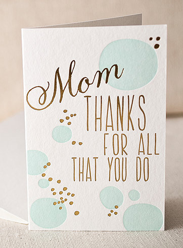A little glitzy, a little glam, Smock Paper's For All You Do ($4) card says what we often think, but don't say out loud.
A little glitzy, a little glam, Smock Paper's For All You Do ($4) card says what we often think, but don't say out loud.