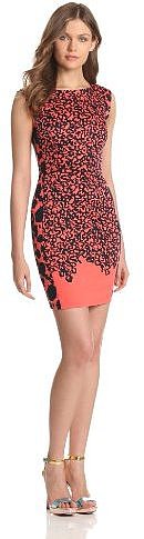 French Connection Women's Animal Mechanical Cap Sleeve Dress