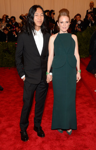 Julianne Moore hung out with designer Alexander Wang.
Julianne Moore hung out with designer Alexander Wang.
