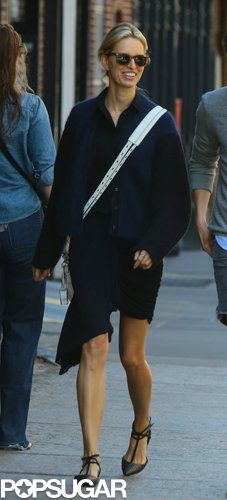 Karolina Kurkova donned a dark ensemble during a day out in NYC, then added a pop of crisp via a white crossbody bag.
Karolina Kurkova donned a dark ensemble during a day out in NYC, then added a pop of crisp via a white crossbody bag.