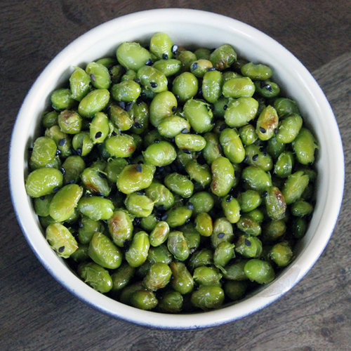 Dry Roasted Edamame With Black Sesame Seeds Dry Roasted Edamame With Black Sesame Seeds