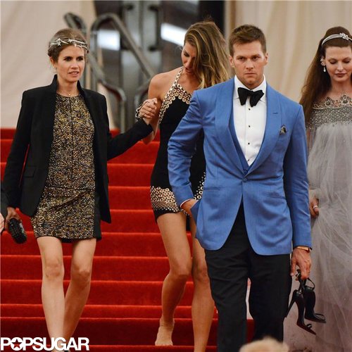 Tom Brady carried Gisele Bundchen's shoes as they left the Met Gala.
Tom Brady carried Gisele Bundchen's shoes as they left the Met Gala.