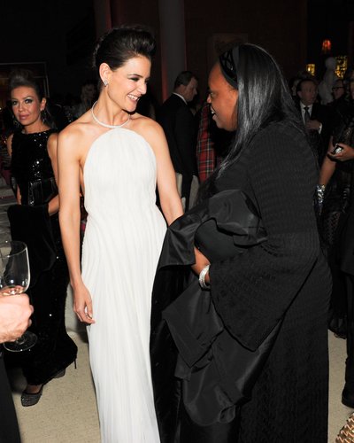 Katie Holmes looked angelic as she chatted inside the Met Gala with makeup artist Pat McGrath.
Source: Billy Farrell/BFANYC.com
Katie Holmes looked angelic as she chatted inside the Met Gala with makeup artist Pat McGrath.
Source: Billy Farrell/BFANYC.com