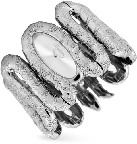 Roberto Cavalli Cleopatra - Stainless Steel Snake Cuff Bracelet Watch