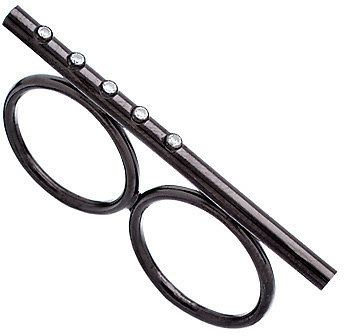Jules Smith Gunmetal and CZ Five Point Knuckle Ring