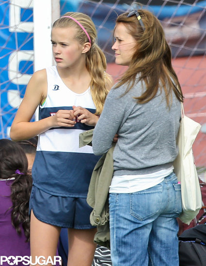 Reese Witherspoon hung out with her daughter, Ava, after her track meet in LA.
Reese Witherspoon hung out with her daughter, Ava, after her track meet in LA.