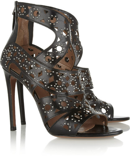 Alaïa Studded cutout leather sandals