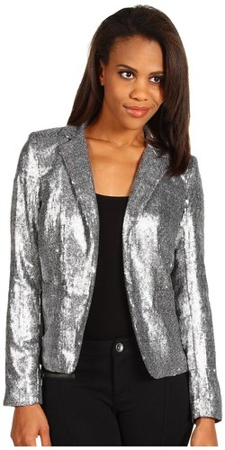 MICHAEL Michael Kors - L/S Blazer (Silver) - Apparel