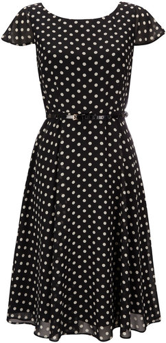 Petite Polka Dot Print Dress