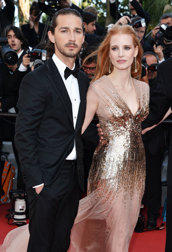 Jessica Chastain and Shia LaBeouf paired up at the premiere of Lawless at the Cannes Film Festival in 2012.
Jessica Chastain and Shia LaBeouf paired up at the premiere of Lawless at the Cannes Film Festival in 2012.