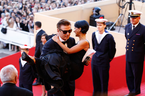 Alec Baldwin carried Hilaria Baldwin up some steps at the premiere of Moonrise Kingdom at the Cannes Film Festival in 2012.
Alec Baldwin carried Hilaria Baldwin up some steps at the premiere of Moonrise Kingdom at the Cannes Film Festival in 2012.