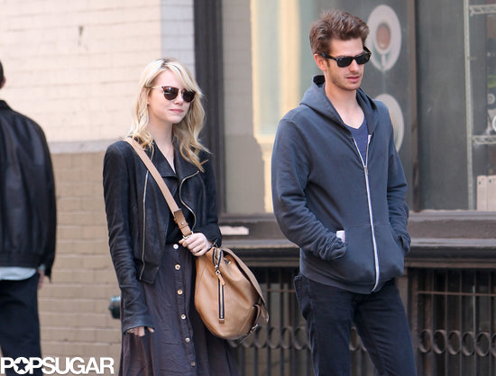 Emma Stone and Andrew Garfield walked together in NYC.
Emma Stone and Andrew Garfield walked together in NYC.