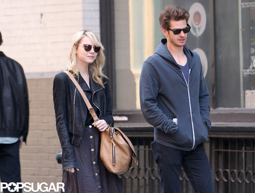Emma Stone and Andrew Garfield walked together in NYC.
Emma Stone and Andrew Garfield walked together in NYC.