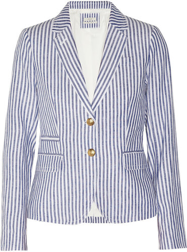J.Crew Striped linen blazer