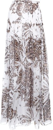 Blumarine maxi leopard print skirt