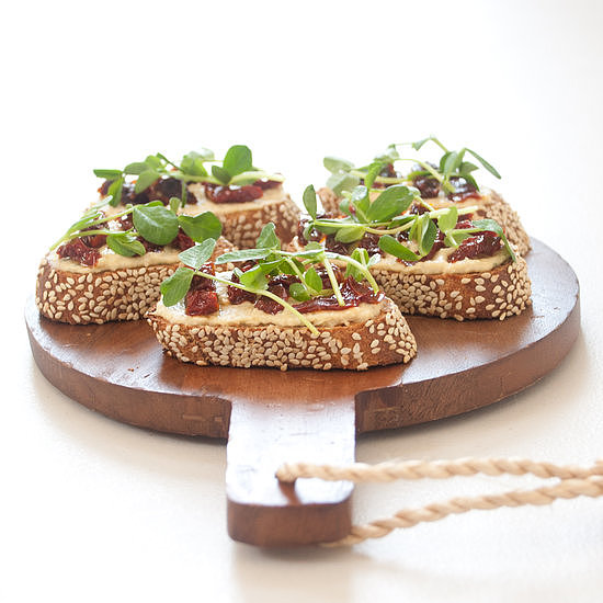 Hummus and Sun-Dried Tomato Bruschetta Hummus and Sun-Dried Tomato Bruschetta