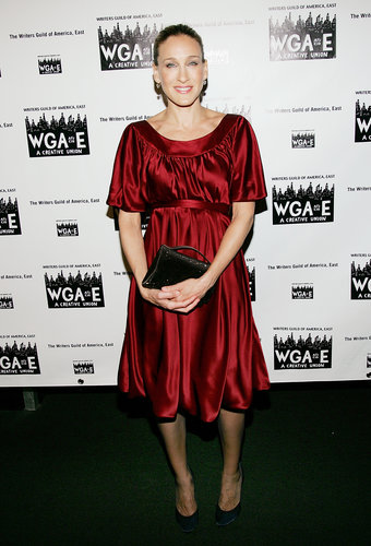 Sarah Jessica Parker stepped out in a fiery red satin dress for the 59th Annual Writers Guild of America Awards in NYC.
Sarah Jessica Parker stepped out in a fiery red satin dress for the 59th Annual Writers Guild of America Awards in NYC.