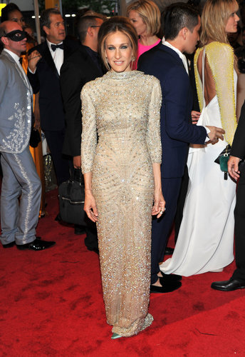 Parker wowed in a beaded Alexander McQueen gown, square-toe pumps, and a chic chignon at the 2011 Costume Institute Gala in NYC.
Parker wowed in a beaded Alexander McQueen gown, square-toe pumps, and a chic chignon at the 2011 Costume Institute Gala in NYC.
