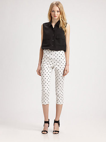 Alice + Olivia High Waist Back Zipper Capri