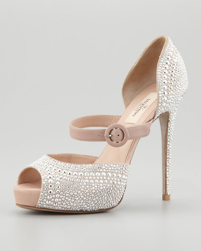 Valentino Rockstud Microstud Mary Jane, Silver