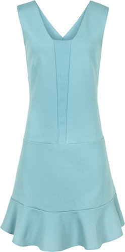 Culver DROP WAIST RUFFLE HEM DRESS
