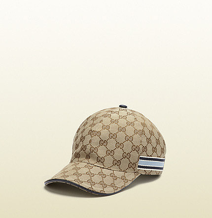 GG pattern baseball hat with web detail