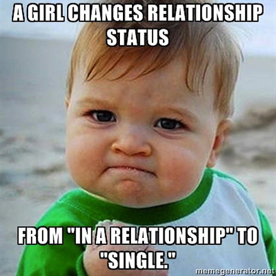 facebook is single status