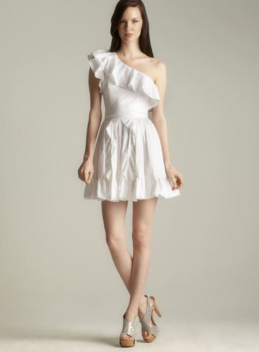 Rachel Zoe One Shoulder Ruffle Dress