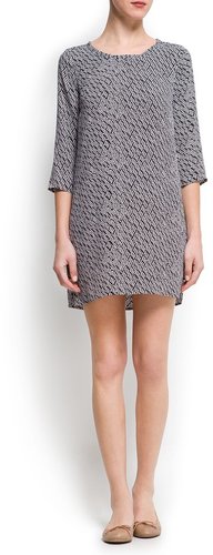 Printed shift dress