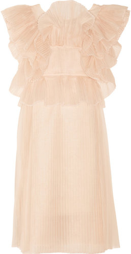 Chloé Ruffled silk-blend organza dress