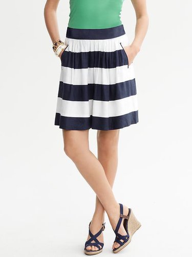 Striped Full Skirt