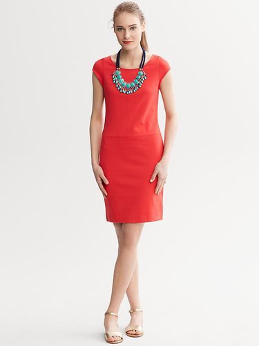 Cap sleeve ponte dress