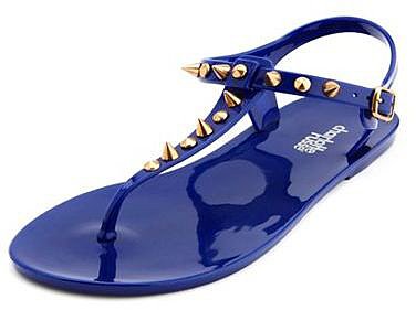Spiked Jelly T-Strap Sandal