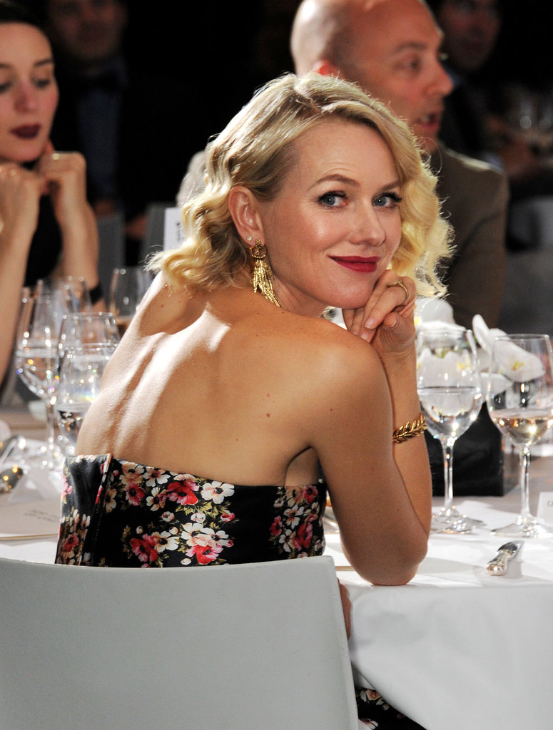Naomi Watts smiled during dinner on Sunday at IWC Schaffhausen's party at the Cannes Film Festival.
Naomi Watts smiled during dinner on Sunday at IWC Schaffhausen's party at the Cannes Film Festival.
