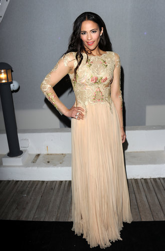 Paula Patton slipped into an ultrafemme sheer-embroidered Randa Salamoun gown for the Weinstein Company's party in Cannes.
Paula Patton slipped into an ultrafemme sheer-embroidered Randa Salamoun gown for the Weinstein Company's party in Cannes.